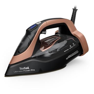 Tefal Ultimate Power Pro Dampfbügeleisen, Pumpentechnologie, 3200 W, 85 g/min kont. Dampfabgabe, 300 g/min-Dampfstoß, Micro Calc-Filter, Autoclean-Bügelsohle, Tropfstopp, 350 ml Wassertank, FV9E50E0