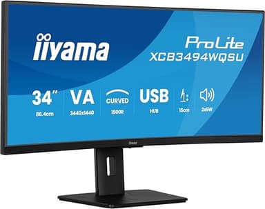 iiyama Prolite XCB3494WQSU-B1 34" VA CURVO UWQHD 120Hz USB-A Altavoces Altura Ajustable