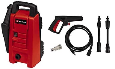 Einhell Hochdruckreiniger TC-HP 90 (1.200 Watt, max. 90 bar, Ausgabe max. 372 l/h, Tragegriff, Wasseranschluss + integrierter Filter, inkl. Pistole, Schlauch, Lanze + Düse)