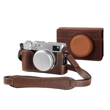 SMALLRIG Leather Case Lederhüllen-Set für FUJIFILM X100VI, inklusive Leder-Halbhülle, Klapphülle und Schultergurt, echtes Ledermaterial, tragbar und schützend - 4558