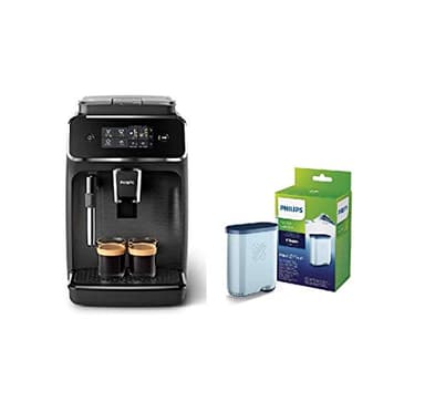 Philips EP2220/10 SensorTouch Benutzeroberfläche Kaffeevollautomat, schwarz/schwarz-gebürstet + Kalk CA6903/10 Aqua Clean Wasserfilter für Kaffeevollautomaten, Kunststoff