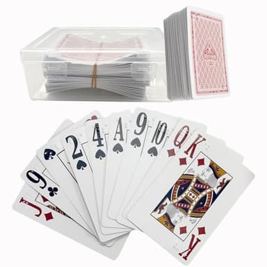 MUROCEA Braille Spielkarten, Großdruck Poker für Blinde, Sehbehinderungen Unterhaltungsartikel, Kunststoff