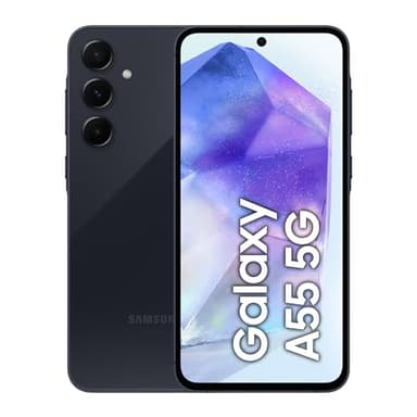 Samsung Galaxy A55 5G Smartphone, Android-Handy ohne Vertrag, 128 GB - 8 GB RAM, 2 Tage Akkulaufzeit, 50-MP-Kamera, Awesome Navy, 2,5 Jahre Herstellergarantie