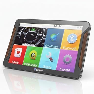 Elebest C70 Auto Navi 7 Zoll mit Bluetooth – Lebenslange Kartenupdates für 52 Länder Fahrspurassistent, POIs, Sprachführung & Fahrzeugprofile für LKW & Wohnmobil