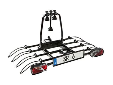 Bullwing SR6 Fahrradträger für 4 Fahrräder Anhängerkupplung Heckträger mit Schnellverschluss, Abklappmechanismus, Diebstahlschutz