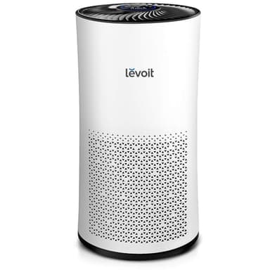 LEVOIT Luftreiniger mit CADR 400m³/h für große Räume, Luftfilter gegen Staub Pollen, Air Purifier Raumluftreiniger mit Luftqualitätssensor Auto Schlafmodus Timer für Allergiker Raucher, LV-H133 weiß