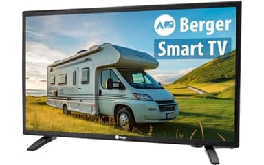 BERGER 12V Fernseher Wohnmobil Classiq 22" | Smart TV 12/24V Betrieb mit Triple Tuner, Bluetooth & WebOS | Camping Fernseher mit Lautsprecher & Full HD-Display | Ideal für Wohnwagen, LKW & Boot