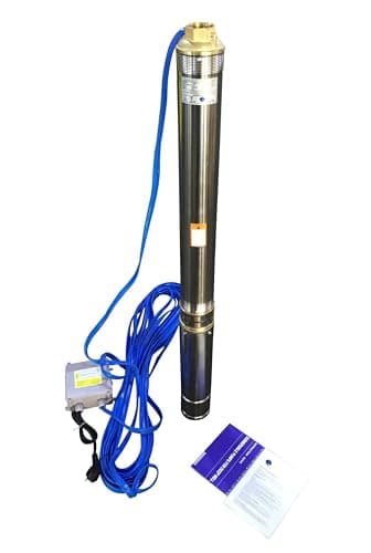 CHM GmbH® Tiefbrunnenpumpe 3 Zoll 750 Watt 3780 l/h 8,4 Bar 30m Kabel+ Schutzbox, Tauchpumpe