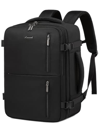 LOVEVOOK Handgepäck Rucksack 40x30x20, Reiserucksack Flugzeug Damen Herren, Carry On Luggage Travel Backpack 24l für 14 Zoll Laptop, Cabin Kofferrucksack mit USB für Arbeit Business Reisen, Schwarz