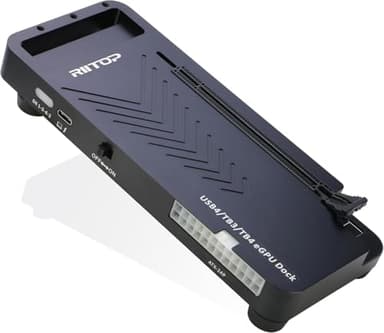 RIITOP 40Gpbs eGPU Gehäuse USB4.0 Kompatibel mit Thunderbolt 4 externem GPU Dock für PCIe 4.0 X16 Grafikkarte
