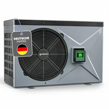 poolomio® Wärmepumpe Pool 30–45m³ NET Inverter 06| Ultra-Leise Poolheizung mit WiFi | Energieeffiziente Heizung (COP 13,60) für Swimmingpool | DC Full Inverter bis 7,3kW, -5°C Betrieb, Soft Start