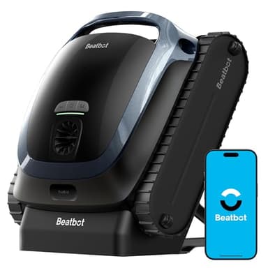 Beatbot AquaSense 2 Poolroboter, Akku Poolsauger mit Oberflächen-Parkfunktion, Poolreiniger Boden und Wand, Doppelte Reinigung der Wasserlinie, für Pools bis zu 300 m², Mitternachtblau