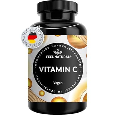 Vitamin C – 180 Tabletten – hochdosiert mit 1.000mg pro Tablette – Vitamin C als L-Ascorbinsäure – vegan – in Deutschland entwickelt & laborgeprüft