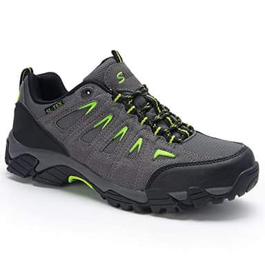 SHULOOK Wanderschuhe Herren Wasserdicht Leichte Outdoor Trekkingschuhe Knöchel Bergschuhe rutschfeste Schuhe Herren Sneaker Ultralight Sportschuhe für Camping, Wandern (Grau Grün EU 42