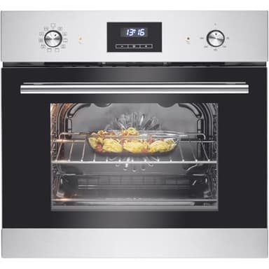 Bomann® Einbaubackofen mit Grill | Heißluft & Ober-/Unterhitze | Backofen 56L | Ofen mit 50°C - 250°C Bereich & Touch Control | Oven mit 9 Backofen-Funktionen & aushängbarer Tür | EBO 7911 inox