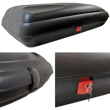 Dachbox VDPBA320 320Ltr carbonlook abschließbar + Alu Dachträger RB003 kompatibel mit BMW X3 (F25) (5Türer) 2011-2017