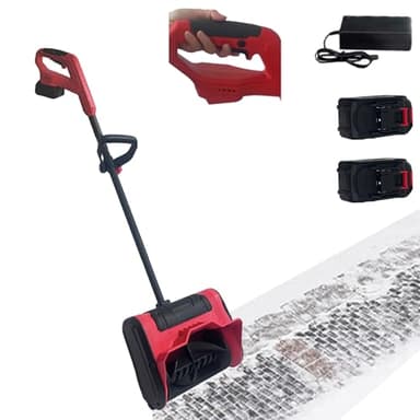 Hooha Schneefräse Akku 21v 2.0ah*2 &Ladegerät Geeignet für ältere Menschen/Frauen/Alleinlebende/Haushalt Schneeschaufeln Leicht Ergonomisch Schneefräsen Handgerät Snow Shovel mit Sicherheitsschalter