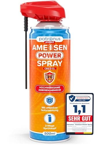 Patronus Ameisen Power Spray CEG 3 CL [500ml] - Ameisenspray mit effektiver Sofortwirkung für Innen & Außen - Abwehr-Mittel gegen Ameisen - hochwirksam (PT19)