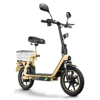 TWOFISH E Scooter mit Straßenzulassung(EEC), 14 Zoll Elektroroller für Erwachsene mit 48V 13Ah Akku Luftreifen 120 kg Tragkraft 30 km Reichweite Scheibenbremsen für Stadtpendeln, M5 Elite E