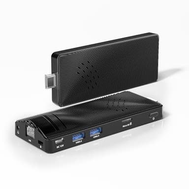 OuuOee Mini PC Stick Lüfterlos, Micro Computer Stick Pentium N4200 4GB 64GB eMMC , Kleiner PC, USB3.0 X 2 Gigabit Ethernet 4K 60Hz, WiFi BT 5.0 HDMI 2.0 für Business Industrie IOT Medien, Büro