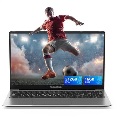 ACEMAGIC Neueste 15,6" Laptop, Quad-Core N-95 Prozessor bis zu 3,4GHz (Beat N5095) Laptop Computer, 16GB DDR4 512GB SSD Notebook mit Metallkörper Unterstützung WiFi, BT5.0
