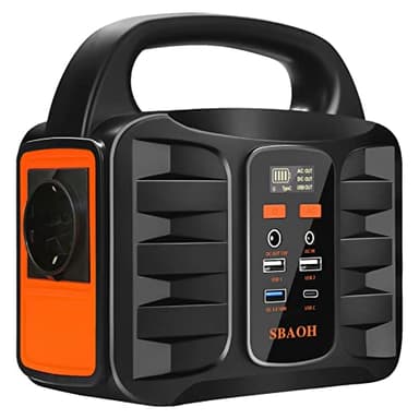 Powerstation 194Wh,SBAOH Solargenerator Akku mit AC Outlet Camping Solar Generatoren Lithium Batterie Bank Stromversorgung für Outdoor Travel Home Emergency Backup