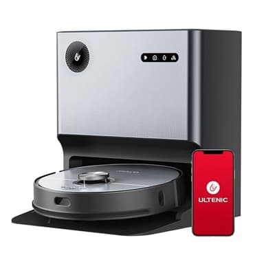 Ultenic MC1 Saugroboter mit Absaugstation Wischfunktion, Staubsauger Roboter 5000Pa Saugleistung, LiDAR Navigation, 3h Lange Laufzeit, Saug Wischroboter Selbstwaschend Selbsttrocknend Selbstentleerend