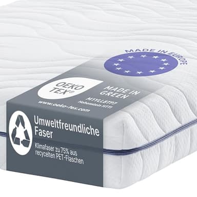 Sun Garden Memovita V880 7-Zonen Viskoschaummatratze 90x200 cm H3 | Oeko Tex Zertifiziert | War Stiftung Warentest 1,9 in Ausgabe 03/2023 | Bezug abnehmbar und waschbar | Wendematratze