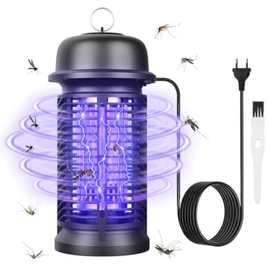 INHDBOX Super Insektenvernichter Elektrisch, 20W Mückenfalle 4500V UV Fliegenfalle Innenbereich Mückenlampe Fliegenfalle Elektrisch Insektenfalle Elektrischer Insektenvernichter Keine Giftigen