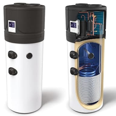 Luft-Wasser Wärmepumpe für Brauchwasser 200 Liter Brauchwasserwärmepumpe/Trinkwasser MIT Wärmetauscher Tesy HPWH 2.1