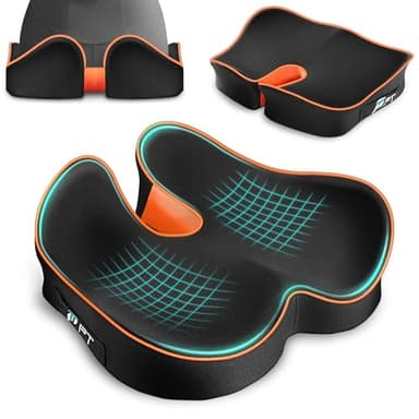 POOTACK Sitzkissen Orthopädisch, Ergonomisches Sitzkissen für Bürostuhl, Ermüdung Linderndes Hämorrhoiden Steißbeinkissen mit Memory Foam, Entlastet das Steißbein und Erhöht Sitzkomfort, Übergröße