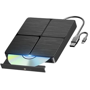 Yaeonku Externes Blu Ray CD DVD Laufwerk, USB 3.0 Typ-C 3D Bluray CD DVD BD Brenner Player Schlankes Bluray DVD Laufwerk für MacBook Laptop Desktop PC Laptop Kompatibel mit Mac OS Windows XP/7/8/10/11