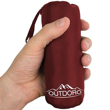 Outdoro Hüttenschlafsack - nur 230 g aus Mikrofaser - Ultra-Leichter Reise-Schlafsack - klein, dünn und kompakt - Inlett, Travel-Sheet