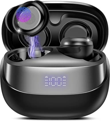 DUSONLAP Bluetooth Kopfhörer, 2025 Mini In Ear Kopfhörer Kabellos Bluetooth 5.4 HiFi Immersiv Sound, 47Std Spielzeit Schlafkopfhörer mit Passiver Geräuschmaskierung, LED-Anzeige Earbuds für Schlaf