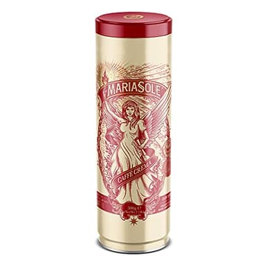 MariaSole Caffè Crema 500g in hochwertiger Kaffeedose – Traditionelle Röstung in Sizilien über Holzfeuer In Handarbeit – Premium Kaffeebohnen für Vollautomat und Siebträger