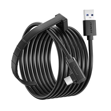 BENFEI Link Kabel 5M Kompatibel mit Oculus/Meta Quest 3S/3/2/1/Quest Pro und Pico 4/PC Steam VR Zubehör, High Speed PC Datenübertragung, USB 3.0 zu USB C Kabel für VR Headset und Gaming PC, Schwarz