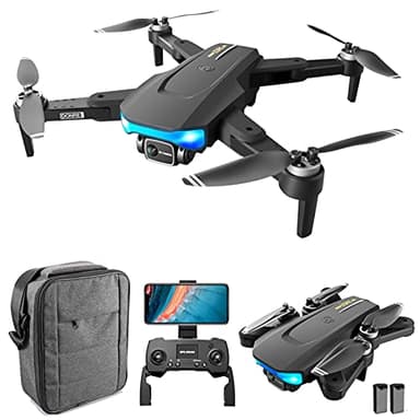 Goolsky Drohne mit Kamera 6K LS-38 GPS 5G Wifi EIS Bürstenloser Motor Anti-Shake Gimbal Video Antenne FPV Quadcopter Smart Follow Mode Geschenke für Kinder Erwachsene Rucksack Paket 2 Batterie