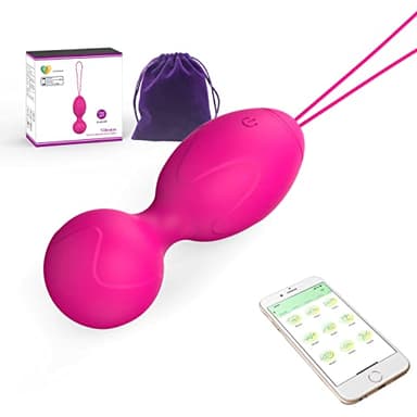 Beckenboden Kugeln Trainingskugeln, intelligenter Beckenboden-Muskeltrainer, Blasenkontrolle-Übungsgerät für Frauen (Rosa)