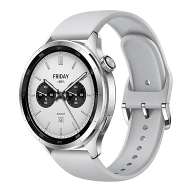 Xiaomi Watch S4 Silver – 1.43" AMOLED, 2200 Nits, 15 Tage Akku, 5ATM Wasserfest, Herzfrequenz & SPO₂-Sensor, Bluetooth 5.3, Aluminiumgehäuse