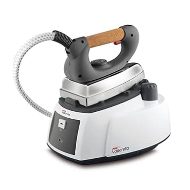 Polti Vaporella 505 Pro, Dampfbügeleisen mit Boiler und Sicherheitsverschluss, Maximaldruck 3,5 Bar, Leistung 1750 W, Wassertank 0,9 L, Atmungsaktiver Korkgriff, Weiß und Grau