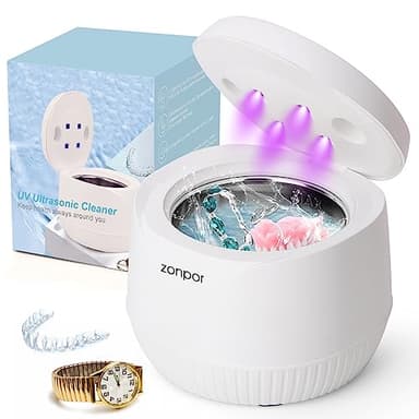 ANIREPUR Ultraschallreinigungsgerät, UV Ultraschallreiniger für Dental Pod, Zahnersatz, Aligner, Retainer, Whitening Trays, Zahnschiene