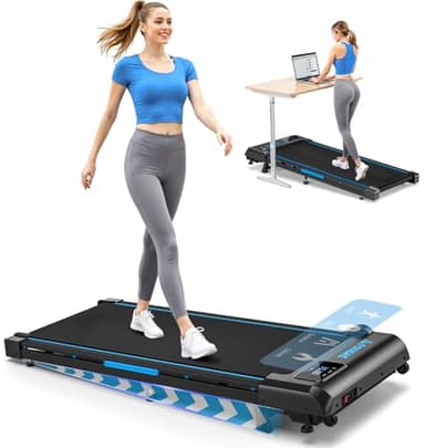 FOUSAE Walking Pad, 1-10 km/h Laufband für Zuhause mit 9% Steigung, 2.5HP Walking Machine für Zuhause & Büro mit LED-Anzeige, Fernbedienung, 12 Programes, Doppelter Stoßdämpfung Bis 150kg Belastbar