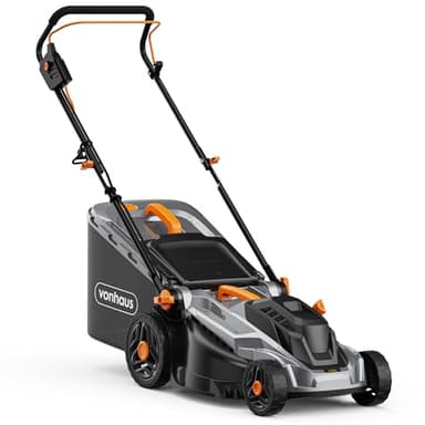 VonHaus Rasenmäher Elektrisch 1800W - Rasenmäher Elektro mit Kabel für alle Grasarten - 52 l Fangsack, 430 mm Schnittbreite, Klappbar, Höhenverstellbar, 5 Tiefeneinstellungen, Tragegriff