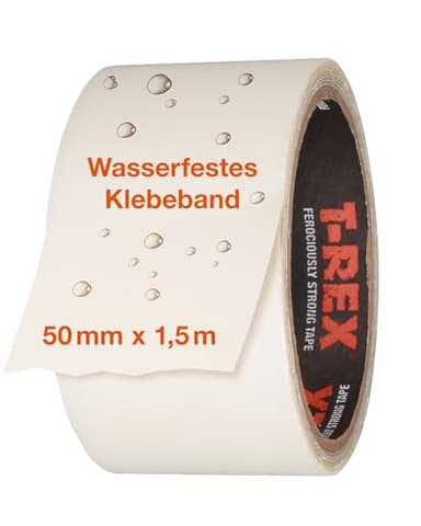 T-Rex – Waterproof Transparentes Klebeband 50mm x 1,5m – Selbstklebendes Reparaturband für Pools, Outdoor, Risse & Lecke – Pool flicken Unterwasser – UV- & hitzeresistent – Flexibel & extrem stark
