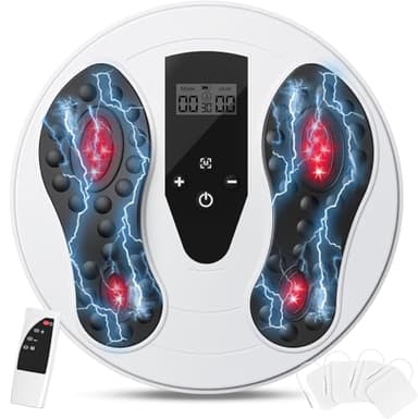 Medic Durchblutungs-Stimulator beine mit 660 + 850 NM Infrarotlicht, EMS & TENS Fußmassagegerät mit 4 Elektrodenpads, Verbessert Durchblutung und Neuropathie Linderung Fußschmerzen
