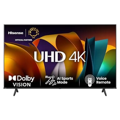 Hisense 65E6NT 164cm (65 Zoll) Fernseher, 4K UHD Smart TV, Precision Colour, HDR, Dolby Vision, 60Hz, Triple Tuner DVB-C/S/S2/T/T2, WiFi, HDMI 2.1, Bluetooth, Alexa Built-in, Schwarz, [2024]
