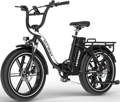 HITWAY E Bike mit 48V 18Ah Akku,Elektrofahrrad,Faltbares All-Terrain E-Bike mit 20 Zoll Fat Reifen,klapprad e-Bike 250W Motor 25 km/h 7-Gang Schaltung und 3-stufiger E-Schaltung 60-140 km BK6SPRO