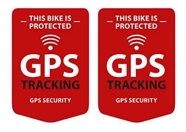 GPS Tracking 2 Stück Aufkleber für das Fahrrad, Bike Sticker - Wetterfest, UV-Beständig