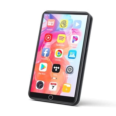 80 GB MP3 Player mit Bluetooth und WiFi, MP3 Player Spotify, 4-Zoll Touchscreen, MP4 Player Android, HiFi Digital Music Player mit Lautsprecher, Amazon Music, Deezer, FM Radio, E-book, Video (schwarz)