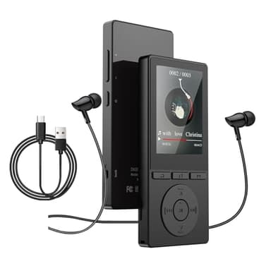 64GB MP3 Player Bluetooth 5.3, MP3 Player mit Lautsprecher, Musikwiedergabe, Sprachrekorder, FM-Radio, E-Book, HiFi-Sound, Kopfhörer, MP3-Player Ideal für Sport, Support 128GB TF Card
